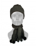 Acrylic Kids Designer cap with muffler set black